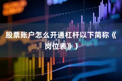 股票账户怎么开通杠杆以下简称《岗位表》）