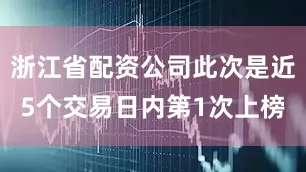 浙江省配资公司此次是近5个交易日内第1次上榜